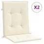 Low back garden chair cushion 2 pcs cream Oxford fabric by vidaXL, Cushions for chairs and sofas - Ref: Foro24-47552, Price: ...