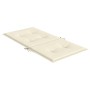 Cojín silla jardín respaldo bajo 2 uds tela Oxford crema
