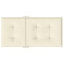 Cojín silla jardín respaldo bajo 2 uds tela Oxford crema