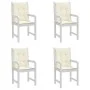 Low back garden chair cushion 4 pcs cream Oxford fabric by vidaXL, Cushions for chairs and sofas - Ref: Foro24-47553, Price: ...