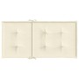 Cojín silla jardín respaldo bajo 4 uds tela Oxford crema