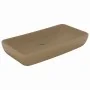 Luxury rectangular matte cream ceramic washbasin 71x38 cm by vidaXL, Sinks - Ref: Foro24-146963, Price: 86,12 €, Discount: %