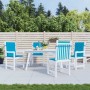 Garden chair cushion low backrest 4 units blue Oxford fabric by vidaXL, Cushions for chairs and sofas - Ref: Foro24-47555, Pr...