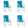 Garden chair cushion low backrest 4 units blue Oxford fabric by vidaXL, Cushions for chairs and sofas - Ref: Foro24-47555, Pr...