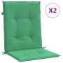 Garden chair cushion low backrest 2 pcs green Oxford fabric by vidaXL, Cushions for chairs and sofas - Ref: Foro24-47556, Pri...