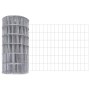 Reja con postes Plateado 0.8 x 10 m Acero
