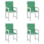 Cojín silla jardín respaldo bajo 4 uds tela Oxford verde de vidaXL, Cojines para sillas y sofás - Ref: Foro24-47557, Precio: ...