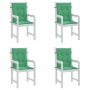 Garden chair cushion low backrest 4 units green Oxford fabric by vidaXL, Cushions for chairs and sofas - Ref: Foro24-47557, P...