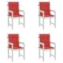 Garden chair cushion low backrest 4 pcs Oxford fabric red by vidaXL, Cushions for chairs and sofas - Ref: Foro24-47559, Price...