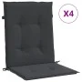 Garden Chair Cushion Low Back 4 Pcs Oxford Cloth Black by vidaXL, Cushions for chairs and sofas - Ref: Foro24-47561, Price: 5...