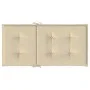 Cojín de silla de jardín respaldo bajo 2 uds tela Oxford beige de vidaXL, Cojines para sillas y sofás - Ref: Foro24-47564, Pr...