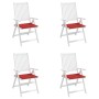 Gartensesselkissen 4 Stück Stoff rot 40x40x3 cm von vidaXL, Kissen für Stühle und Sofas - Ref: Foro24-47593, Preis: 39,52 €, ...