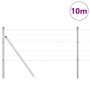 Reja con postes Plateado 0.4 x 10 m Acero