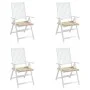 Garden chair cushions 4 pcs beige fabric 40x40x3 cm by vidaXL, Cushions for chairs and sofas - Ref: Foro24-47596, Price: 32,5...