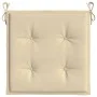 Garden chair cushions 4 pcs beige fabric 40x40x3 cm by vidaXL, Cushions for chairs and sofas - Ref: Foro24-47596, Price: 32,5...