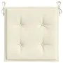 Cojines de silla de jardín 2 uds tela Oxford crema 50x50x3 cm de vidaXL, Cojines para sillas y sofás - Ref: Foro24-47599, Pre...