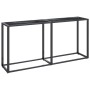 Tempered glass and black marble console table 160x35x75.5 cm by vidaXL, Side tables - Ref: Foro24-331681, Price: 87,68 €, Dis...