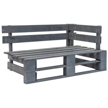 Eckpalettenbank für den Garten aus grauem Holz von vidaXL, Gartenbänke - Ref: Foro24-44698, Preis: 79,48 €, Rabatt: %