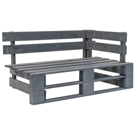 Eckpalettenbank für den Garten aus grauem Holz von vidaXL, Gartenbänke - Ref: Foro24-44698, Preis: 75,14 €, Rabatt: %