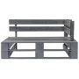 Corner pallet bench for garden gray wood by vidaXL, garden benches - Ref: Foro24-44698, Price: 79,32 €, Discount: %