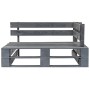 Eckpalettenbank für den Garten aus grauem Holz von vidaXL, Gartenbänke - Ref: Foro24-44698, Preis: 75,14 €, Rabatt: %