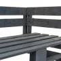 Eckpalettenbank für den Garten aus grauem Holz von vidaXL, Gartenbänke - Ref: Foro24-44698, Preis: 79,48 €, Rabatt: %