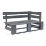 Eckpalettenbank für den Garten aus grauem Holz von vidaXL, Gartenbänke - Ref: Foro24-44698, Preis: 79,48 €, Rabatt: %