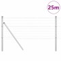 Reja con postes Plateado 0.6 x 25 m Acero