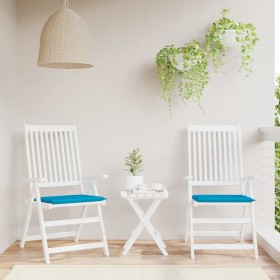 Cojines de silla de jardín 2 uds tela Oxford azul 50x50x3 cm