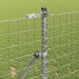 Reja con postes Plateado 1 x 25 m Acero