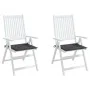 Gartenstuhlkissen 2 Stück anthrazitfarbener Oxford-Stoff 50x50x3 cm von vidaXL, Kissen für Stühle und Sofas - Ref: Foro24-476...