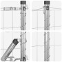 Reja con postes Plateado 0.8 x 25 m Acero