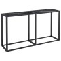 Black marble tempered glass console table 140x35x75.5cm by vidaXL, Side tables - Ref: Foro24-331677, Price: 75,75 €, Discount: %