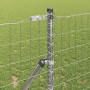 Reja con postes Plateado 1 x 25 m Acero