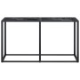 Black marble tempered glass console table 140x35x75.5cm by vidaXL, Side tables - Ref: Foro24-331677, Price: 75,75 €, Discount: %