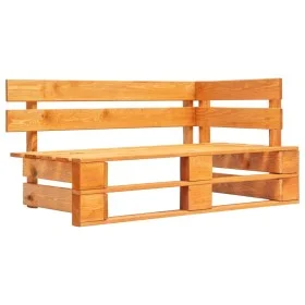 Honigbraune Paletten-Eckbank aus Holz für den Garten von vidaXL, Gartenbänke - Ref: Foro24-45766, Preis: 73,24 €, Rabatt: %