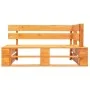 Banco esquinero de palés para jardín madera marrón miel de vidaXL, Bancos de jardín - Ref: Foro24-45766, Precio: 76,12 €, Des...