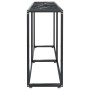 Black marble tempered glass console table 140x35x75.5cm by vidaXL, Side tables - Ref: Foro24-331677, Price: 75,75 €, Discount: %