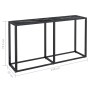 Konsolentisch aus gehärtetem Glas aus schwarzem Marmor, 140 x 35 x 75,5 cm von vidaXL, Seitentische - Ref: Foro24-331677, Pre...