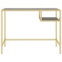 Computertisch aus schwarzem Marmorglas, 100 x 36 x 74 cm von vidaXL, Schreibtische - Ref: Foro24-331627, Preis: 85,38 €, Raba...