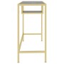 Computertisch aus schwarzem Marmorglas, 100 x 36 x 74 cm von vidaXL, Schreibtische - Ref: Foro24-331627, Preis: 85,38 €, Raba...