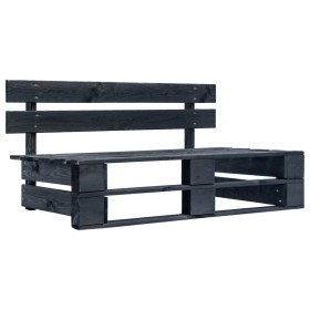 Banco de palés para jardín madera negro de vidaXL, Bancos de jardín - Ref: Foro24-45762, Precio: 80,59 €, Descuento: %