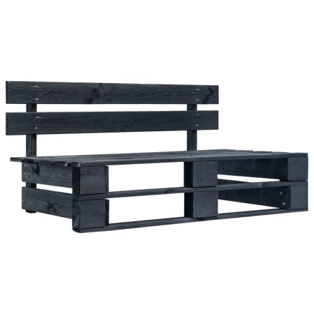 Banco de palés para jardín madera negro by vidaXL, garden benches - Ref: Foro24-45762, Price: 80,59 €, Discount: %