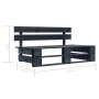Banco de palés para jardín madera negro by vidaXL, garden benches - Ref: Foro24-45762, Price: 80,59 €, Discount: %