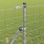 Reja con postes Plateado 1 x 25 m Acero