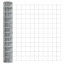 Reja con postes Plateado 1 x 25 m Acero