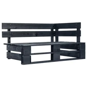 Black wooden garden pallet corner bench by vidaXL, garden benches - Ref: Foro24-45763, Price: 71,87 €, Discount: %