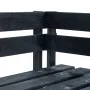 Schwarze Garten-Paletten-Eckbank aus Holz von vidaXL, Gartenbänke - Ref: Foro24-45763, Preis: 74,66 €, Rabatt: %