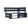 Black wooden garden pallet corner bench by vidaXL, garden benches - Ref: Foro24-45763, Price: 84,23 €, Discount: %