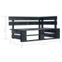 Schwarze Garten-Paletten-Eckbank aus Holz von vidaXL, Gartenbänke - Ref: Foro24-45763, Preis: 74,66 €, Rabatt: %